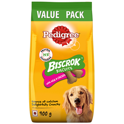 Pedigree Biscrok Biscuit With Milk And Chicken 900g